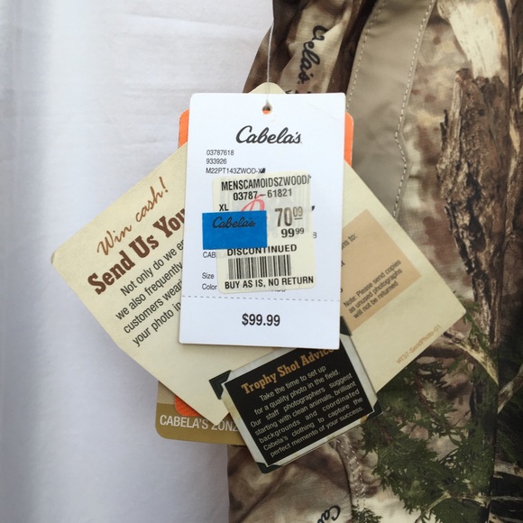 NWT XL Cabela’s Camouflage Camo Hunting Fishing Outdoors Men’s Pants - Picture 5 of 16